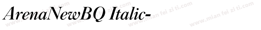 ArenaNewBQ Italic字体转换